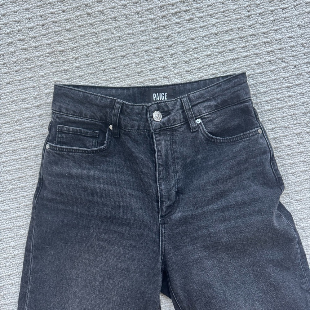 PAIGE Black Flare Wide Leg Jeans